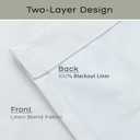 Mrs.Naturall Viral Neutral Warm White Linen 100% Blackout Curtains 84 Inches Long for Living Room Bedroom,Cortinas Blancas para Dormitorio Black Out Curtains 84 Inch Length 2 Panels Set