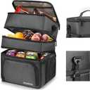 INSMEER 20L Lunch Box for Men - 3 Compartments, Insulated Lunch Bag with Leak-Proof Lining, Small Cooler Bag Ideal for Office, Picnic, Outdoors, & Beach