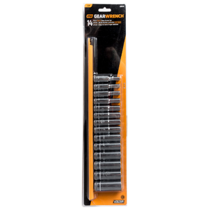 GearWrench 14 Piece 3/8 Inch Drive 6 Pt Metric Deep Socket Set Model 80554 