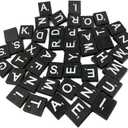 1000PCS Wooden Letter Tiles, A-Z Scrabble Letters for Crafts, Phonics, Spelling, Alphabet Tiles Crossword Game Replacement Pieces, Wall Decor Letters, Black