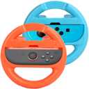 3 x Lyvix Steering Wheel for Nintendo Switch 2/1 Joy-Con Christmas Gift, Racing Wheel Compatible with NS2/NS/OLED for Mario Kart World 2025, Ergonomic Accessories with Quick Release & Installation Grips