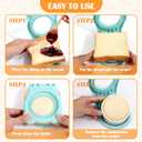 Vodolo Sandwich Maker,2PCS Sandwich Cutters for Kids Lunch,Crustless Breakfast Sandwich Cutter and Sealer Set Great for Children Boys Girls Lunchbox and Bento Box,Circle Square