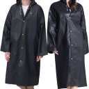 Cosowe Rain Ponchos for Adults Reusable, 2 Pcs Raincoats Emergency for Women Men with Hood and Drawstring, One Size