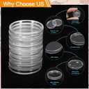 uxcell 20 Pcs 36mm Silver Dollar Coin Holders, Plastic Coin Capsule Covers Acrylic Clear Round Coin Collection Supplies Container for Silver Coin Protectors or NFC Tag