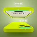Magnetic for iPhone 15 Case, Compatible with MagSafe, [Screen Protector + Full Camera Protection], Silicone Shockproof Anti-Scratch Protective Phone Case for iPhone 15, Fluorescent Green