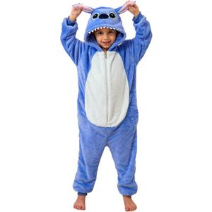 Kids Onesie Animal Pajamas Halloween Costumes Christmas Cosplay Costumes for Girl (10-12 Years, Blue-1)