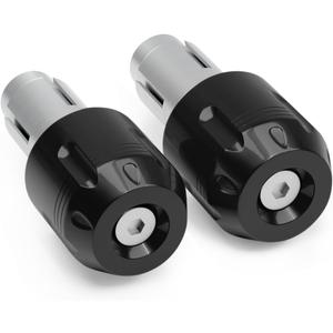 Motorcycle Bar Ends Plug,Universal 7/8" 22mm CNC Aluminum Alloy Motorbikes Handlebar End Plugs Fit for Yamaha Honda Kawasaki Suzuki Aprilia Ducati And Almost Motorcycle Model (Black)