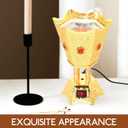 TEHAUX Electric Incense Burner Plug-in Arabian Bakhoor Burner for Home and Office Metal Electric Incense Holder for Middle Eastern Fragrance Desktop Censer for Yoga Spa Decor 4.48 Inch (Golden Us)