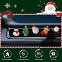 5 PCS Christmas Car Air Vent Clips, Cute Santa Elk Snowman Xmas Tree Air Conditioning Outlet Clip, Funny Christmas Dashboard Decoration