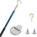 Attic Ladder Door Pull Down Hook Cord Stair System Parts, Rope with Handle for Attic Extension Ladder Pull Down System Hook Cord Kit Rope Replacement