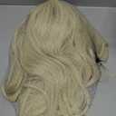 24 Inch Blond Wavy 3/4 Half Wig Long lightest Synthetic Hair Extensions Capless Wigs Hair Clips Extension For Women 210g24 #4