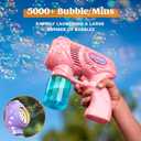 JOYIN 2 Bubble Guns with 2 Bottles Refill Solution, Bubble Machine Gun for Kids, Toddlers, Party Favors, Summer, Outdoors Activity, Wedding, Easter, Birthday Gift (Pink+purple)
