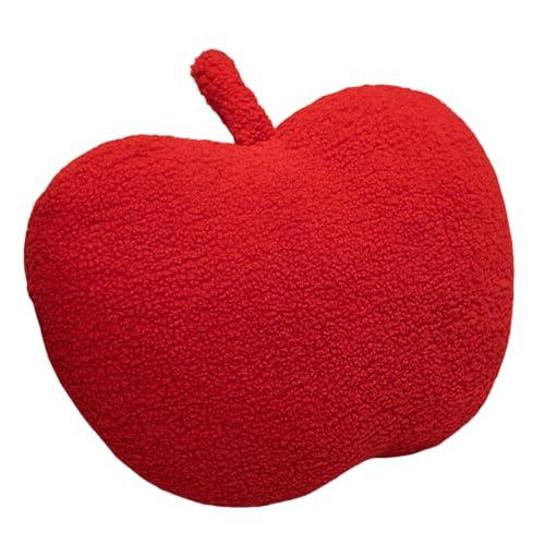 bLwhzfi Like-Apple Shaped Pillow, 3D-Apple Plush Cushion Christmas Eve Throw Pillow, Fruit Throw Pillow Cute-Apple Shaped Fun Home Decor of Fruit Themed Shaped Cushions (Red)