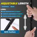 Ready Walker Cane, Cane for Men & Women, 3-in-1 Folding Cane with Alarm and Light, Adjustable, Free Standing, Collapsible Walking Stick for Seniors Balance with a Second Handle, for 5'8" - 6'3"