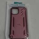 for iPhone 13 Case Protective Cover: for iPhone 14 / iPhone 16e Case Heavy Duty Military Grade Hard Protection Shock Proof Grip | Durable Dual-Layer Design with Built-in Kickstand(Pink Rose) (Pink Rose)