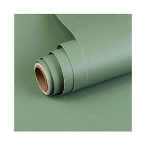Sage Green Peel and Stick Wallpaper 15.7”x 118” Matte Green Self-Adhesive Removable Contact Paper Solid Color Waterproof Vinyl Roll for Cabinets Furniture Renovation Bedroom Wall Covering