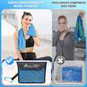 MENOLY 6 Pack Cooling Towels, 40"x12" Cooling Towels for Neck and Face with Breathable Carrying Bags,Soft Microfiber Instant Cooling Rags, Gym Workout Sweat Towel for Sports, Yoga, Camping, Running