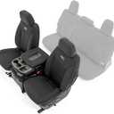 Rough Country Neoprene Front Seat Covers for Chevy Silverado & GMC Sierra 1500 (2019-2025) w/Rear Cup Holder - Waterproof & UV Resistant, Foam Padded, Front Seat Cover Set