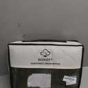 ECOCOTT 3 Pieces Duvet Cover King 100% Washed Cotton 1 Duvet Cover with Zipper and 2 Pillowcases, Ultra Soft and Easy Care Breathable Cozy Simple Style Bedding Set (Avocado Green)