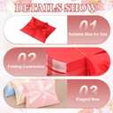 PATIKIL Small Gift Boxes, 50 Pcs 3.5x2.5x1 Inch Pillow Boxes Candy Thank You Treat for Wedding Party Favor Pen Birthday Gift Jewelry Greeting Card, Red