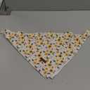 Elegant little tail Dog Bandanas - 1Pack Sunflower Print Washable Scarf Female Square Dog Bib Kerchief Scarf Adjustable Pet Bandana for Small Medium Dogs