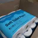 Amazon Basics 2-Ply Soft Toilet Paper, 30 Rolls (5 Packs of 6), 350 Sheets per Roll, Septic Safe, Equivalent to 185 Regular Rolls