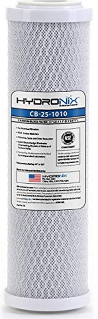 Hydronix HX-CB-25-1010/3 Reverse Osmosis & Drinking NSF Coconut Carbon Block Water Filter 2.5 x 10, 10 Micron