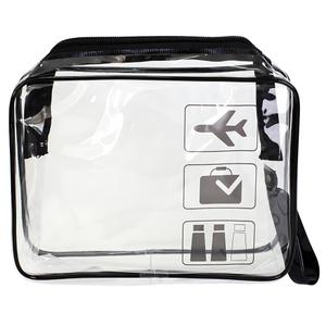 Lermende 2pcs Clear Toiletry Bag TSA Approved Travel Bag,Carry On for Travel,Airport Airline Accessories Compliant Bag,Quart Sized Makeup Cosmetic bag Women Men (Black, 3 Pack)