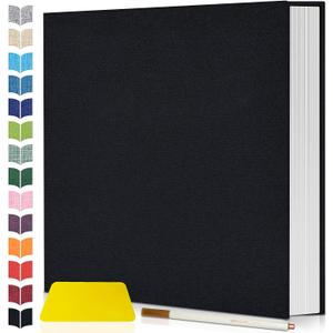 Artfeel Photo Album Self Adhesive Scrapbook,Large Photo Book for 4x6,5x7,8x10 Pictures,DIY Album for Baby Wedding Family Travel Birthday,with Metallic Pen and Scraper