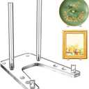 Weysat Adjustable Clear Acrylic Plate Stand Holder for Display Non-Slip Tabletop Easel for Decorative Plates Records Photos Books Artworks Plaques Trays Menus Event Displays(Acrylic,6 Inch)