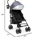 Delta Children 365 Plus Stroller - Lightweight Travel Stroller with Compact Fold, Iron