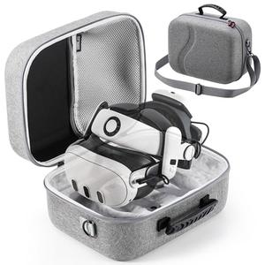 STARTRC GAMES Carrying Case for Meta Quest 3, Large Travel Case Compatible with BOBOVR S3 Pro/KIWI Design Battery Head Strap and Other Accessories, Hard Shell Travel Bag for Oculus Quest 3 (Black)