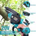 Saker Mini Chainsaw,Portable Electric Chainsaw Cordless and Saker Mini Chainsaw,4 Inch Portable Electric Chainsaw Cordless Bar