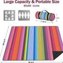 Picnic Blankets Beach Blanket 80" X 80" Extra Large Waterproof Camping Blankets Portable Outdoor Mat 3-Layer Blanket for Beach, Hiking, Park, Music Festival, Grass Lawn,Travel