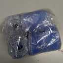 Waydress 4 Rolls 24 Yards Christmas Blue Wired Ribbon 1.0,1.5,2.0,2.5 Inch Snowflake Glitter Wired Organza Sheer Metallic Edge Decorative Wrapping Craft Ribbons for Xmas Tree Home