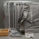 Diaper Changing Table Portable with Wheels Foldable Diaper Station Organizer & Storage Rack Newborn and Baby (Light Grey)