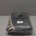 Lahome Modern Rainbow Round Rug, 6ft Easy Jute Circle Patio Rug Washable Indoor Outdoor Carpet for Living Room, Farmhouse Natural Contemporary Round Mat for Entryway Backyard Porch (Dark Grey/Charcoal Black)