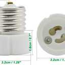 E26 E27 Edison Screw Socket to GU10 Bayonet Base Adapter,GU10 Ceramic Socket Converters for GU10 Halogen Bulb, GU10 LED Spot Light,UL Listed, 660W/250V