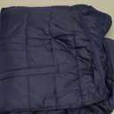 Gihuo Women's Packable Lightweight Hooded Puffer Jacket Quilted Winter Outdoor Jacket with Storage Bag (Navy), S