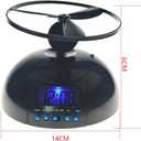 Kakalote Flying Alarm Clock Digital LED Alarm Clock Gadget Bedroom Snooze Propeller Clock Loud(Black - 1pc 5.51x2.36inch)