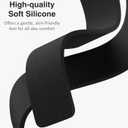 Magnetic Silicone Band Compatible with Apple Watch Band 42mm 41mm 40mm 38mm Series 11 10 9 8 7 6 5 4 3 & SE 3/2/1 Strong Magnetic Clasp, Waterproof & Adjustable (Black)