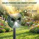 2 Pack Solar Ultrasonic Animal Repeller with Flashing LED Lights – Cat Deterrent Outdoor for Squirrels, Deer, Raccoons, Rabbits, Skunks, Dogs – Protects Garden, Yard, Lawn, Farm & Crops