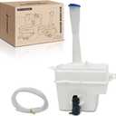 A-Premium Windshield Washer Reservoir Compatible with Select Hyundai Models - Elantra 2007 2008 2009 2010, with (Cap/Washer Pump/Hose/Filler Neck/Bracket)