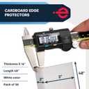 Cardboard Edge Protectors for Shipping - 2"W x 2"D x 48"L, Medium Duty .160 ga, Pallet Corner Protectors, Angle Boards, White, 50/Pack