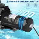 Garvee Swimming Pool Pump 1100W/270W 1.5HP/0.36HP Dual Speed 220V Pumps with Strainer Basket for Above-Ground/In-ground, 6000 GPH Max. Flow