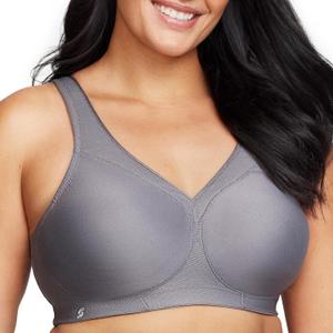 Glamorise Women's Plus Size MagicLift Seamless Sports Bra Wirefree 1006 (36H, Charcoal Gray)
