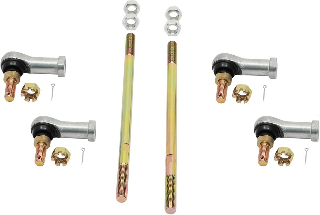 Tie Rod End Kit, Compatible With 2007-2014 Honda Rancher 420, 1988-2000 Honda FourTrax 300, 01-08 Honda Sportrax 250, 09-20 Honda TRX250X, Ball Joint Set, ATV UTV Part Accessories, 2 Tie Rods&4 Ends