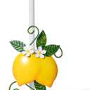 Lemon Paper Towel Roll Holder Countertop - Lemon Housewarming Gifts for Women, Farmhouse Kitchen Decor and Accessories, Vintage Home Yellow Kitchen Counter Decor, 3D Handmade Pattern, Weighted Base