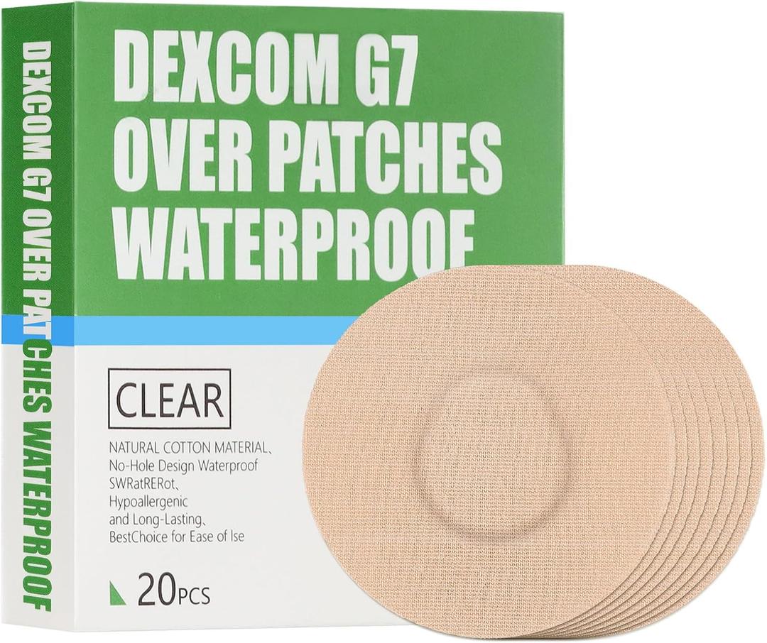 Over Patches Waterproof for Dexcom g7,CGM Sensor PatchesNon-Glue Central, Full Coverage,