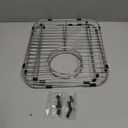 Bottom of Sink Protector Rack, Stainless Steel 13.2"x11.6" Sink Grid Dish Drying Rack Grate with Rear Drain Hole 2 Packs